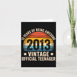 Vintage 2013 Teenager 13. Geburtstag 13 Jahre 2026 Karte