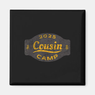 Vintage 2025 Cousin Camp Logo - Lustiger Sommer Fa Magnet