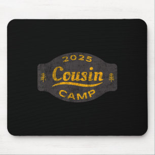 Vintage 2025 Cousin Camp Logo - Lustiger Sommer Fa Mousepad