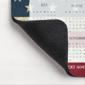 Vintage 2026 USA-Flagge Mini-Kalender Mousepad (Ecke)