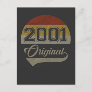 Vintage 20. Geburtstag original 2001 Mann Frau Ges Postkarte