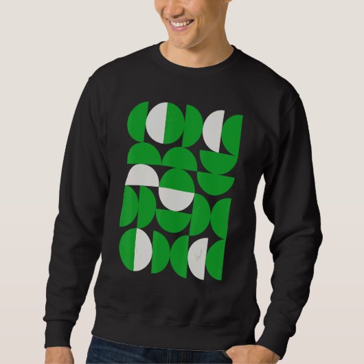 Vintage 20s Geometric Green Shapes Retro Abstract  Sweatshirt (Vorderseite)
