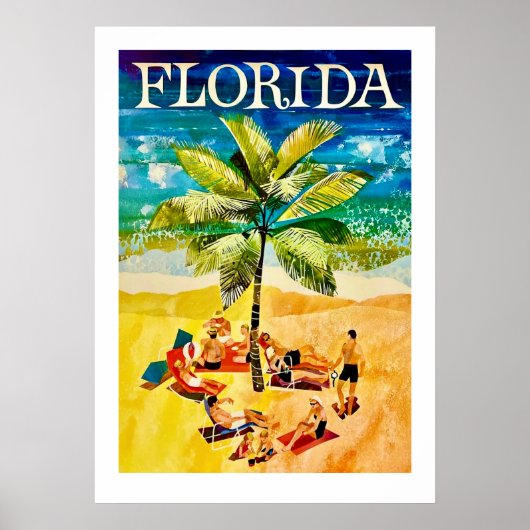 Vintage 20x28 Florida-Reiseposter Poster (Vorne)