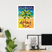 Vintage 20x28 Florida-Reiseposter Poster (Heimbüro)