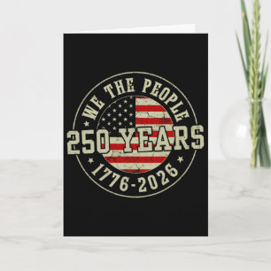 Vintage 250 Jahre 1776-2026 250. Geburtstag 4.  Karte