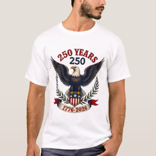 Vintage 250 Jahre 1776-2026 Patriotischer Adler Am T-Shirt