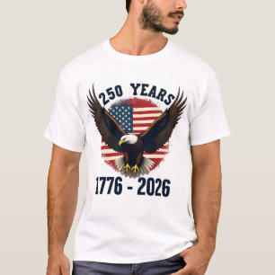 Vintage 250 Jahre 1776 2026 Patriotischer Adler Am T-Shirt
