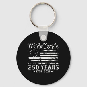 Vintage 250 Jahre amerikanische Flagge 1776 2026 2 Schlüsselanhänger
