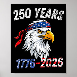 Vintage 250. Jubiläum USA 4. Juli Poster