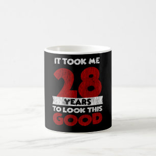 Vintage 28 Jahre alte lustige 28. Geburtstagsgesch Kaffeetasse
