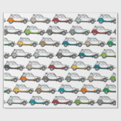 Vintage 2cv Deux Chevaux Mix Geschenkpapier (Flach)