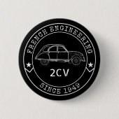 Vintage 2CV Oldtimer Abzeichen Engineering Excelle Button (Vorderseite)