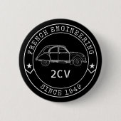 Vintage 2CV Oldtimer-Abzeichen für technische Exze Button (Vorderseite)