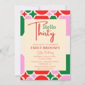 Vintage 30. Geburtstagsfeier Party Einladung (Vorderseite)
