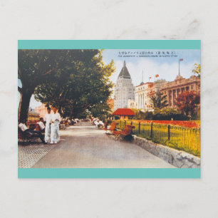 Vintage 30er Jahre Shanghai Szene Bundpark Sassoon Postkarte