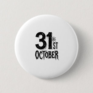 Vintage 31. Oktober Halloween-Schrifttyp-Design_1 Button