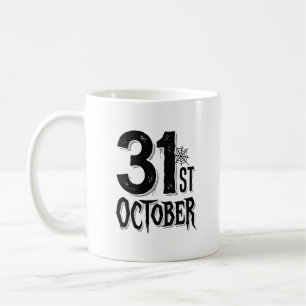 Vintage 31. Oktober Halloween-Schrifttyp-Design_1 Kaffeetasse