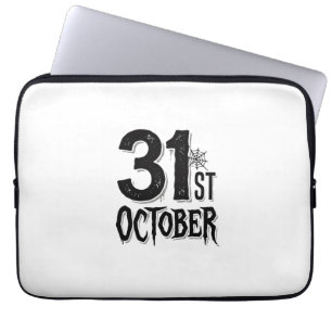 Vintage 31. Oktober Halloween-Schrifttyp-Design_1 Laptopschutzhülle