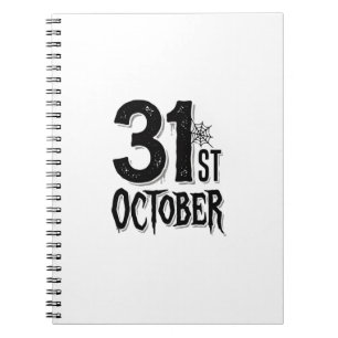 Vintage 31. Oktober Halloween-Schrifttyp-Design_1 Notizblock