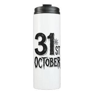 Vintage 31. Oktober Halloween-Schrifttyp-Design_1 Thermosbecher