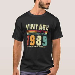 Vintage 33 Years Old Retro Birthday Awesome Since  T-Shirt
