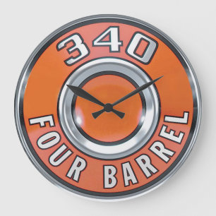 Vintage 340 4 Fass Entwurfs-Uhr Große Wanduhr