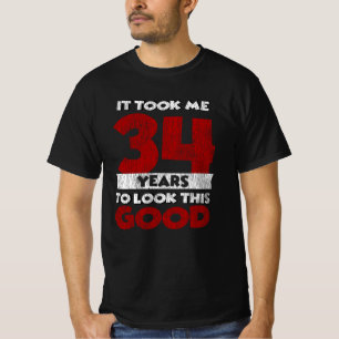 Vintage 34 Jahre alte lustige 34. Geburtstagsgesch T-Shirt