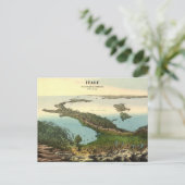 Vintage 3D Karte Italiens (19. Jahrhundert) Postka (Stehend Vorderseite)