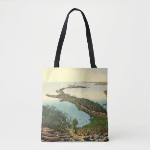 Vintage-3D-Karte von Italien (19. Jahrhundert) Tas Tasche