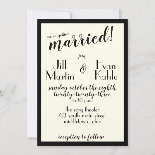 Vintage 40er-Filmeinladung Einladung (Vorderseite)