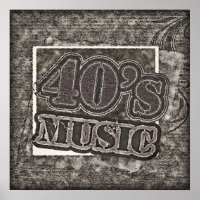 Vintage 40er-Jahre-Musik - Poster