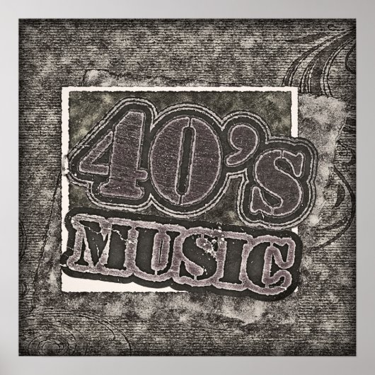 Vintage 40er-Jahre-Musik - Poster (Vorne)