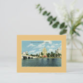 Vintage 41. Straße Bridge, Hotels Miami Beach Postkarte (Stehend Vorderseite)