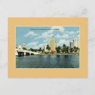 Vintage 41st Street Bridge, Hotels Miami Beach Postkarte