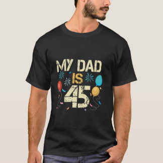 Vintage 45. Geburtstag Papa Lustiger Vatertag T-Shirt