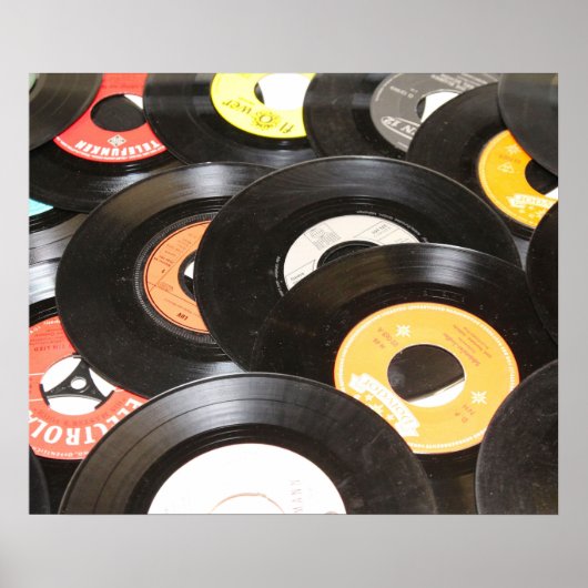 Vintage 45rpm Schallplatten Poster (Vorne)