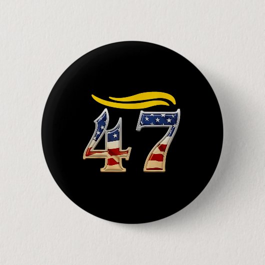 Vintage 47 Trump Haar 6 Button (Vorderseite)