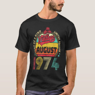 Vintage 48. Geburtstag Großartig seit August 1974 T-Shirt
