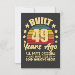 Vintage 49. Geburtstag Vor 49 Jahren Gebaut Lustig