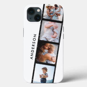 Vintage 4-Foto-Collage-Typografie modern Case-Mate iPhone Hülle