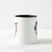 Vintage 4. Juli 1776 Flaggen Schild Tasse (Zentrum)