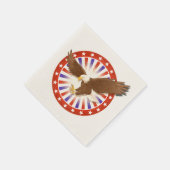 Vintage 4. Juli-Adler-Logo Serviette (Ecke)