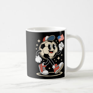 Vintage 4. Juli Fußball Lustig Retro USA Bo Kaffeetasse