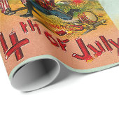 Vintage 4. Juli Geschenkpapier (Rolleneckpunkt)