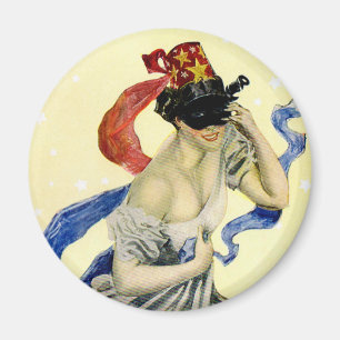 Vintage 4. Juli - patriotische Maskenparty Magnet