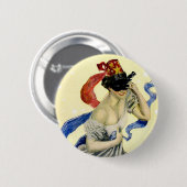 Vintage 4. Juli - Patriotische Maskerade-Party Button (Vorne & Hinten)