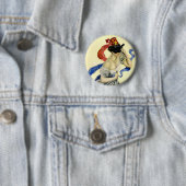 Vintage 4. Juli - Patriotische Maskerade-Party Button (Beispiel)