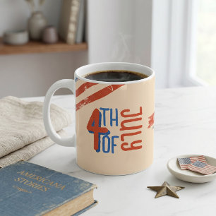 Vintage 4. Juli Patriotischer USA Unabhängigkeitst Kaffeetasse