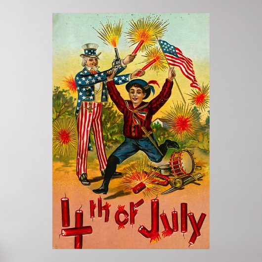 Vintage 4. Juli Poster (Vorne)