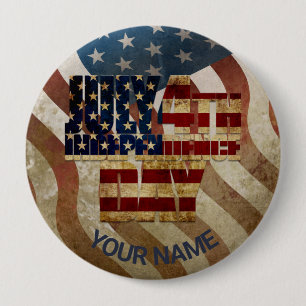 Vintage 4. Juli Unabhängigkeitstag Design Button